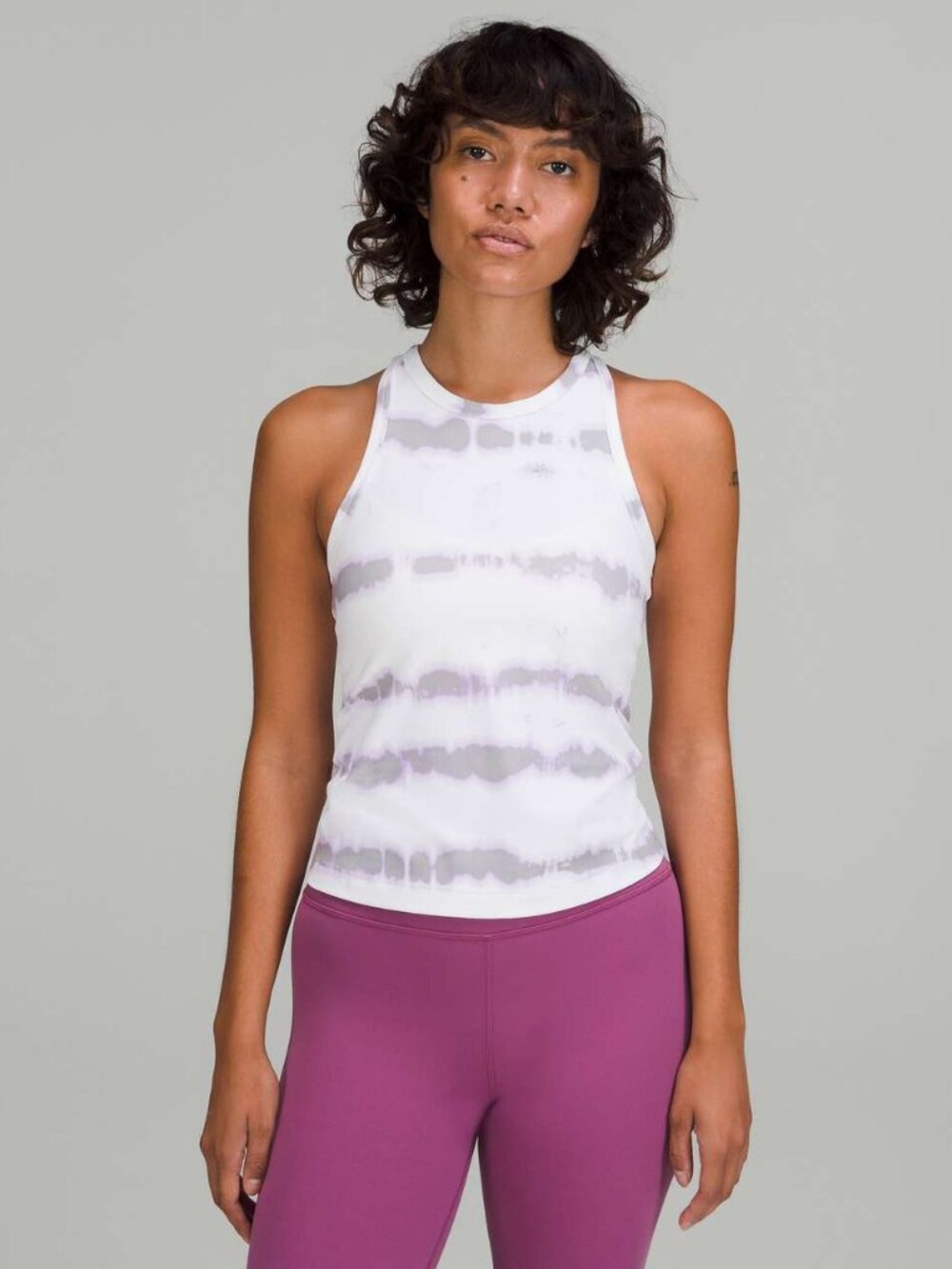 Lululemon Women's Align Waist-Length Racerback Tank Top - White/Grey